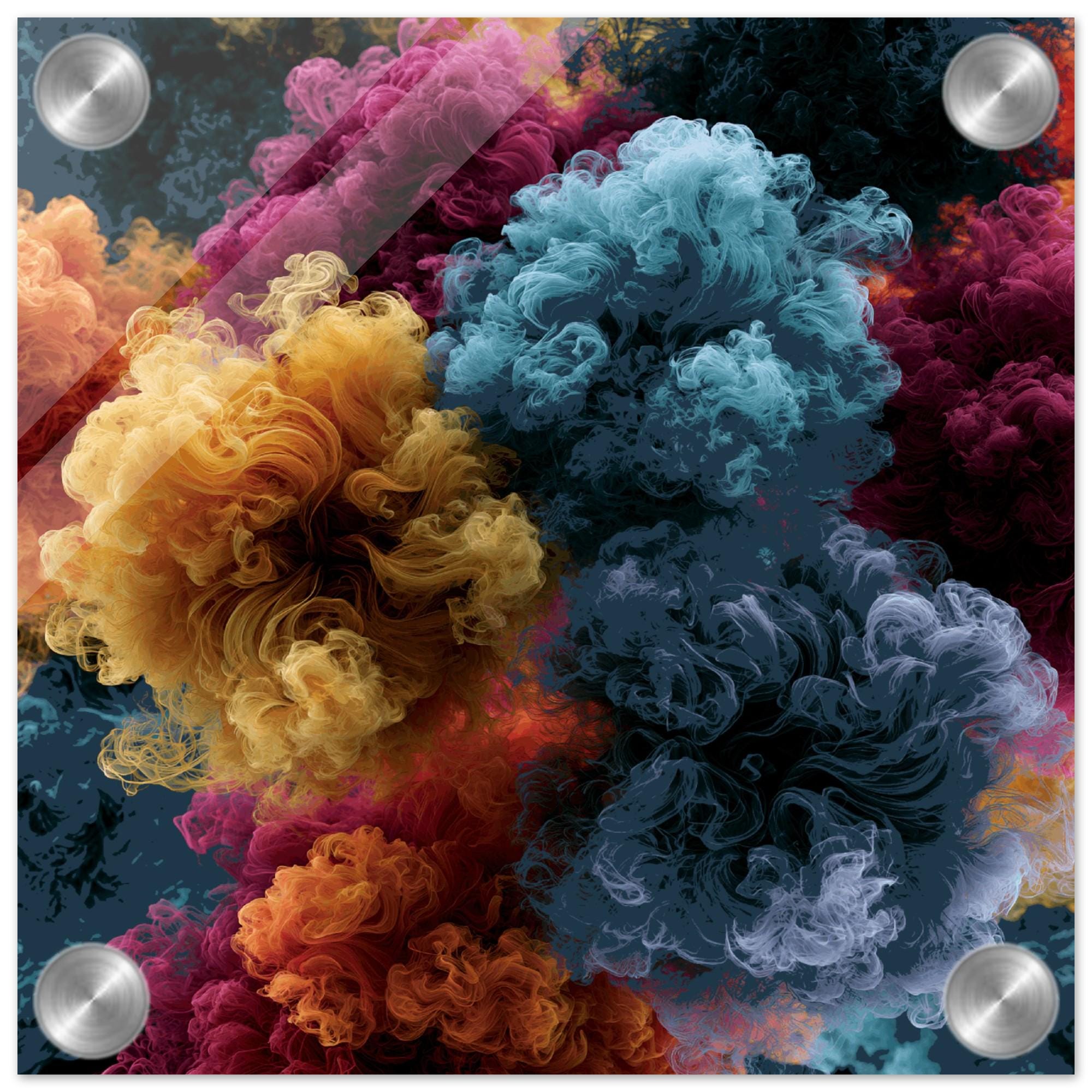 Abstract Smoke Wall Art, Colourful Cloud Print - Image 7