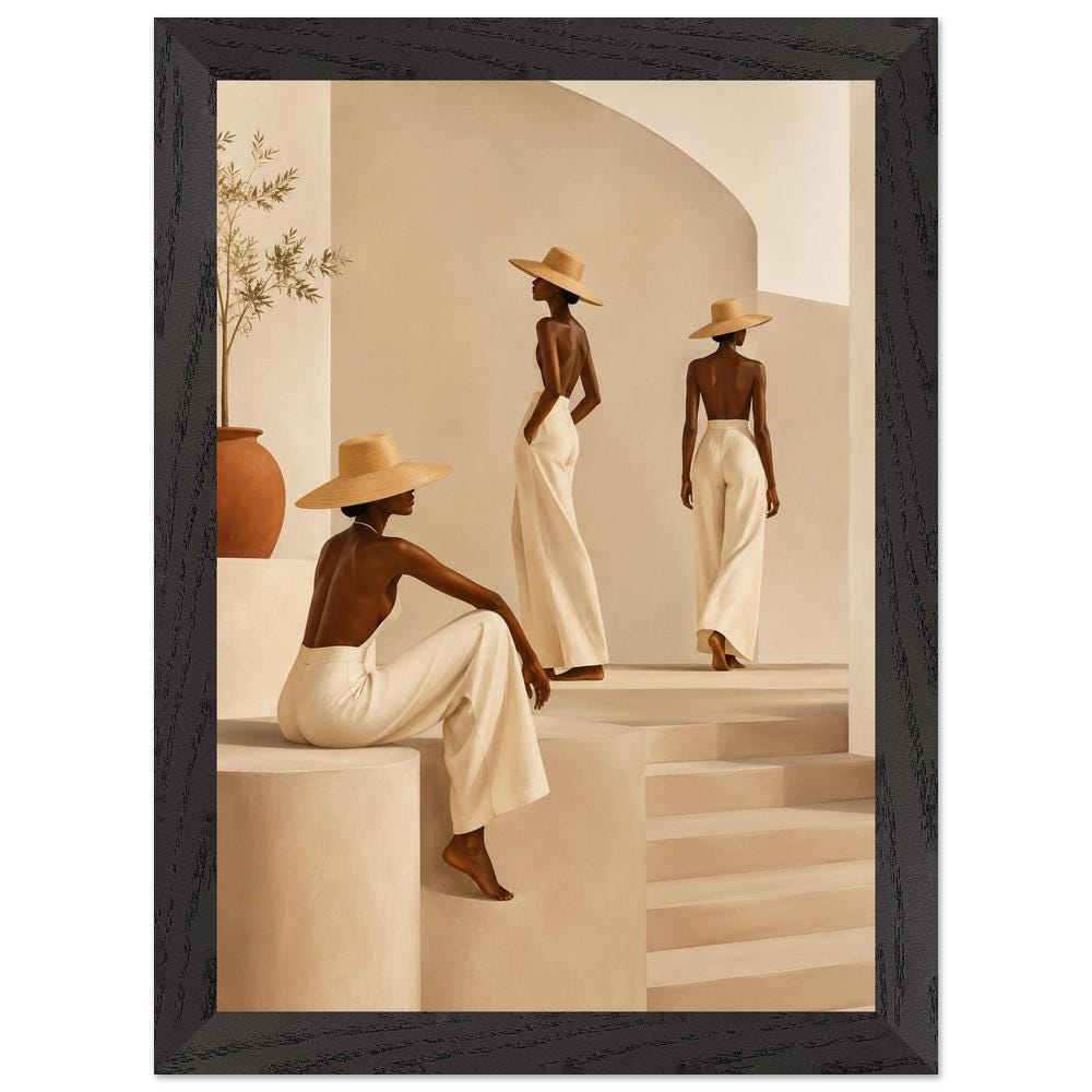 Minimalist Desert Wall Art, Neutral Boho Women - Image 3