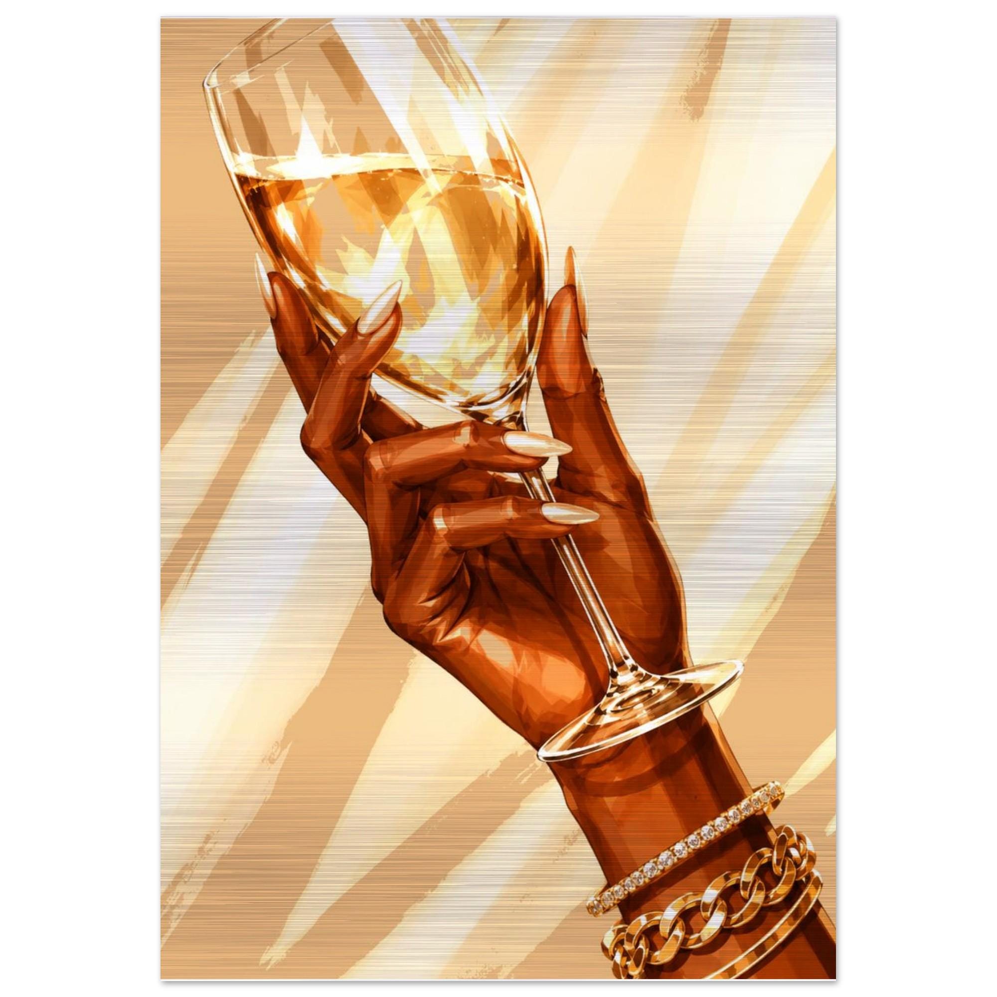Golden Hour Toast Elegant Art Poster, Glamour Canvas Print, Large Luxury Wall Decor - Image 5