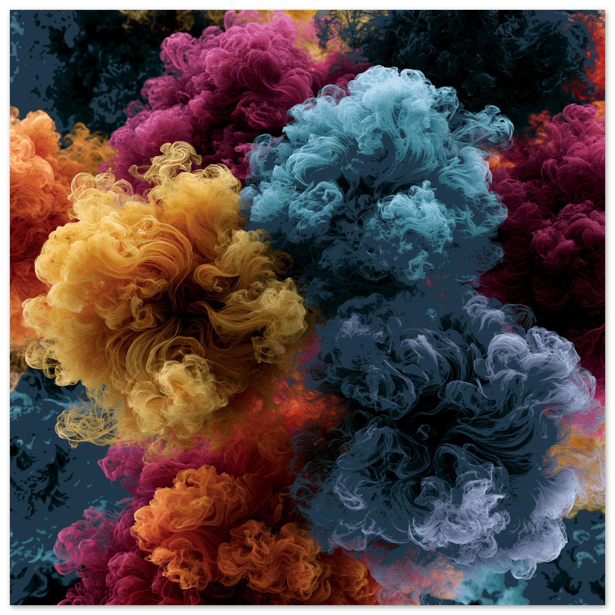Abstract Smoke Wall Art, Colourful Cloud Print - Image 6