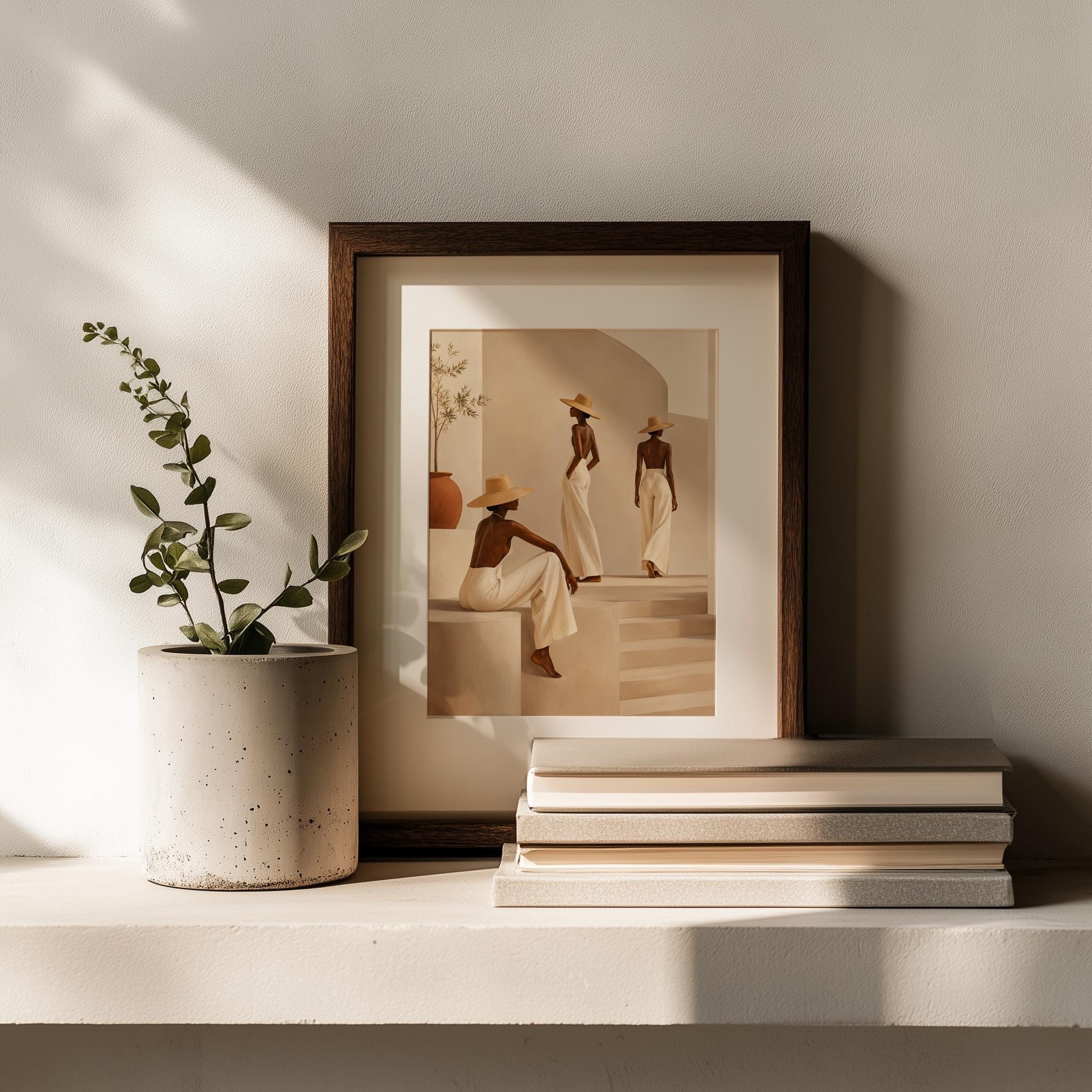 Minimalist Desert Wall Art, Neutral Boho Women - Image 8