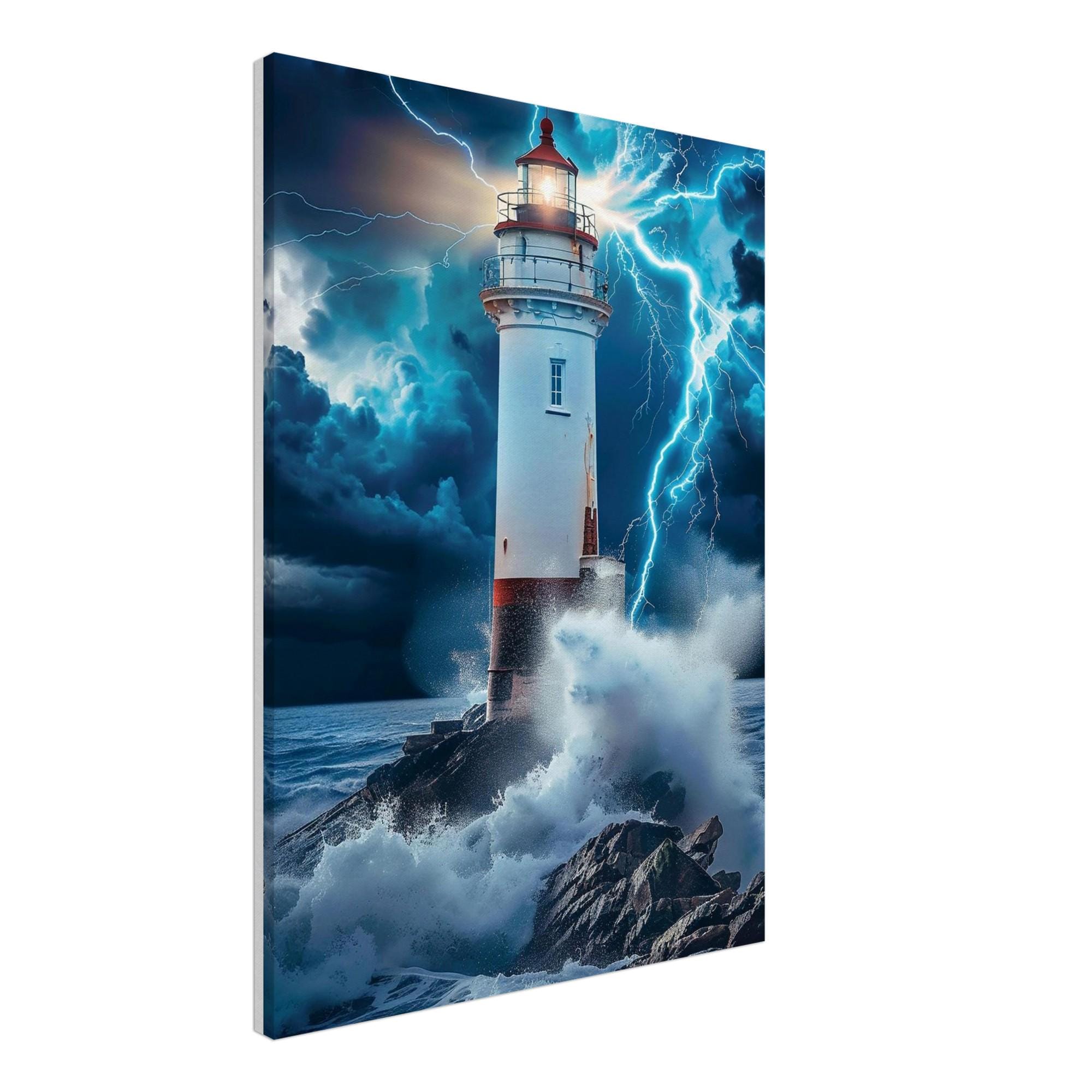 Dramatic Stormy Lighthouse Framed Wall Art – Coastal Power in Your Home - Image 9