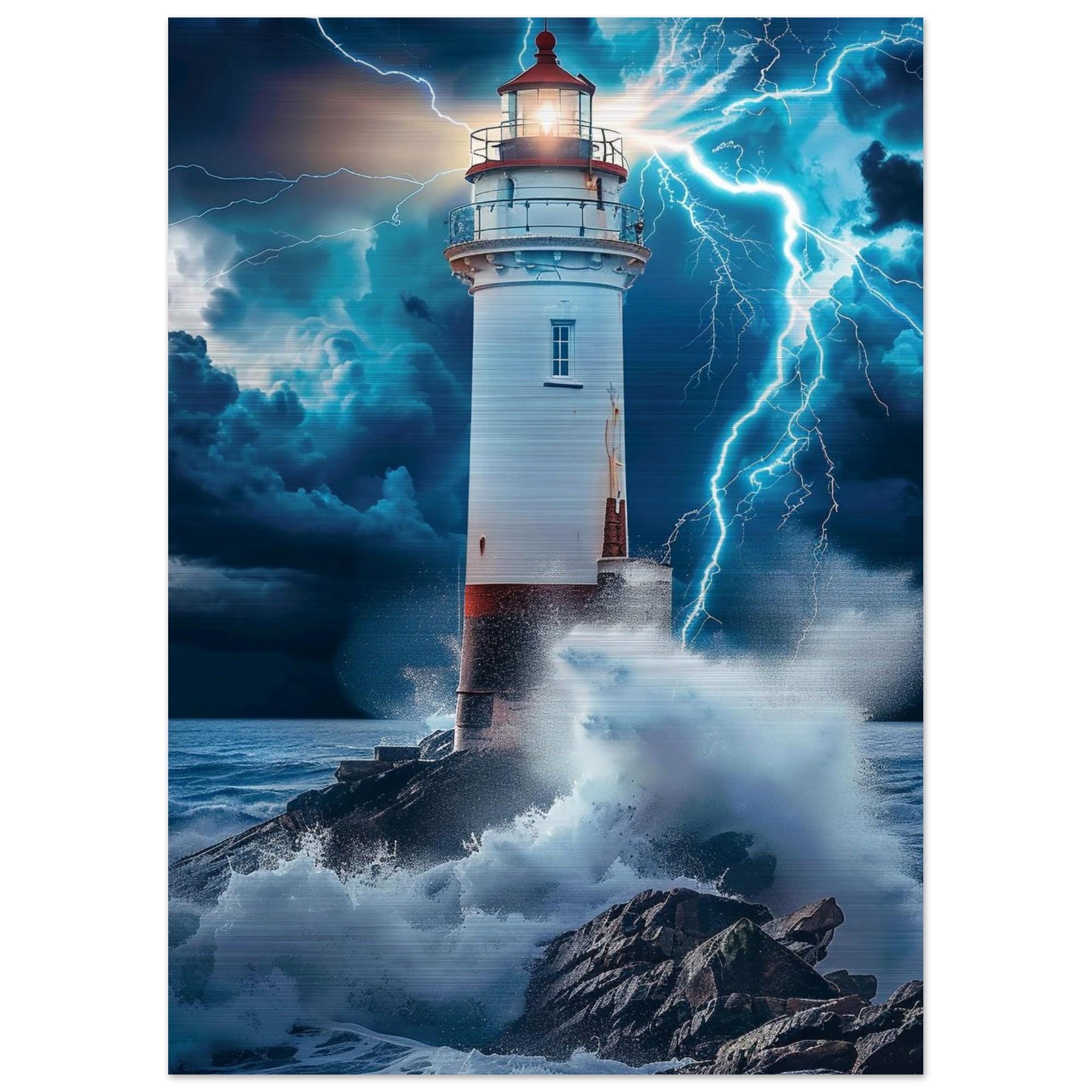 Dramatic Stormy Lighthouse Framed Wall Art – Coastal Power in Your Home - Image 10