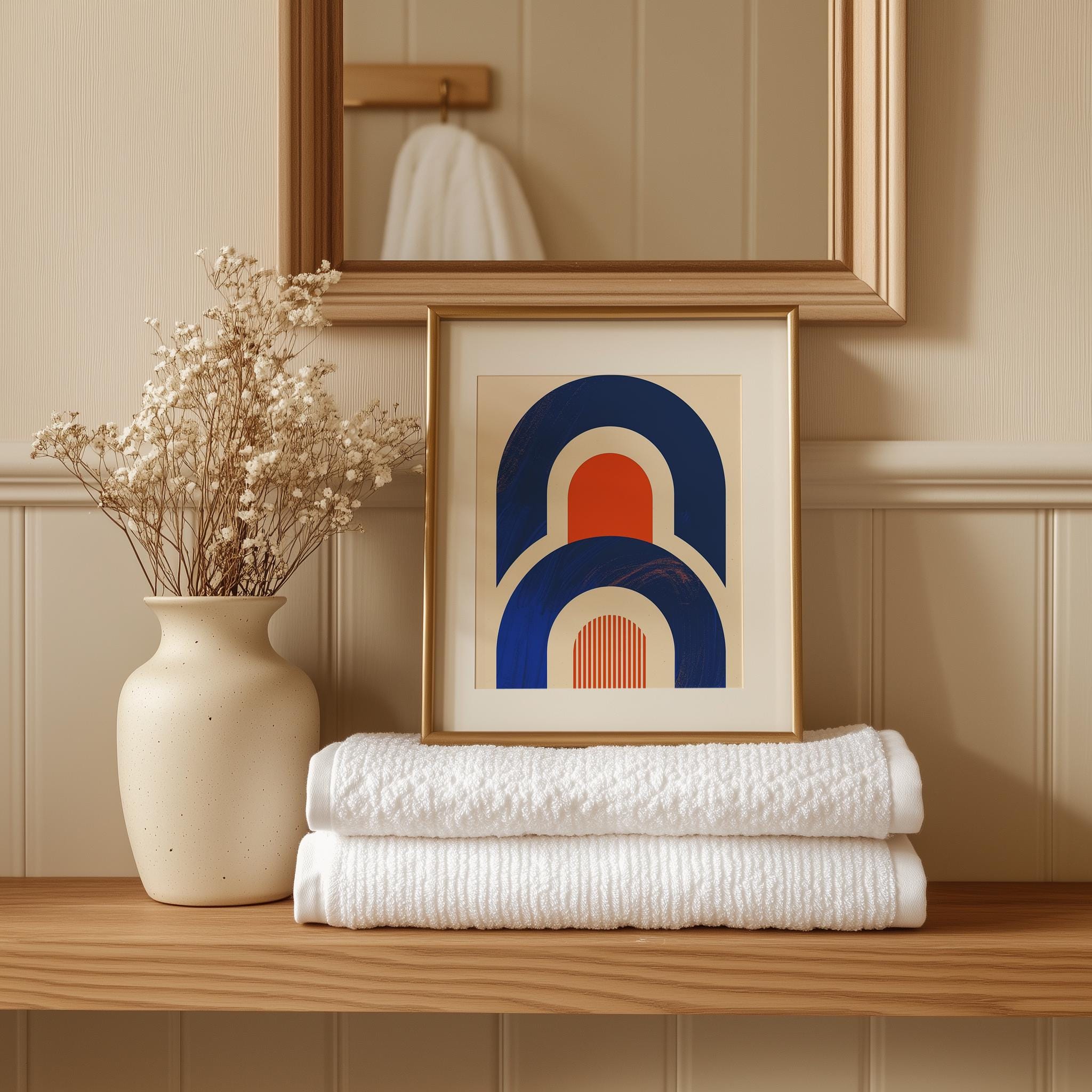 Mid Century Arch Wall Art, Retro Geometric Print for Modern Interiors - Image 6