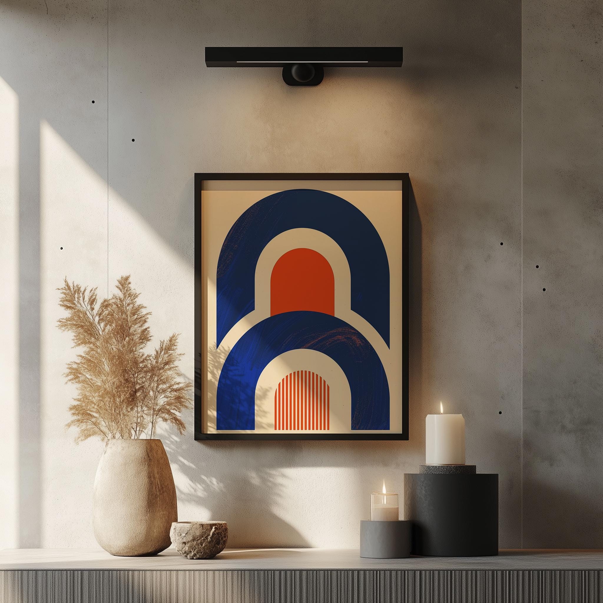 Mid Century Arch Wall Art, Retro Geometric Print for Modern Interiors - Image 7