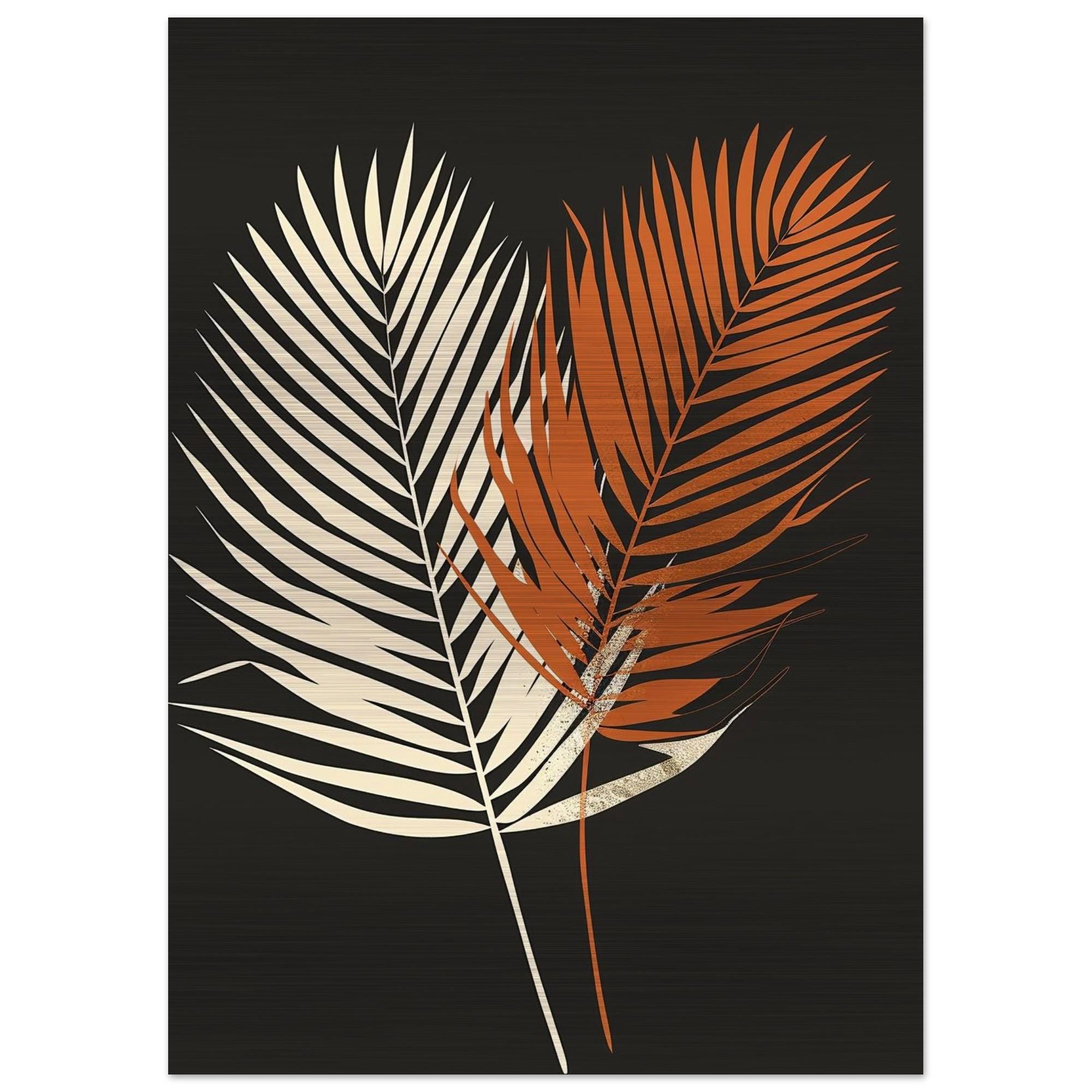 Terracotta Palm Leaf Wall Art, Minimalist Botanical Print, Framed, Acrylic or Aluminium - Image 10