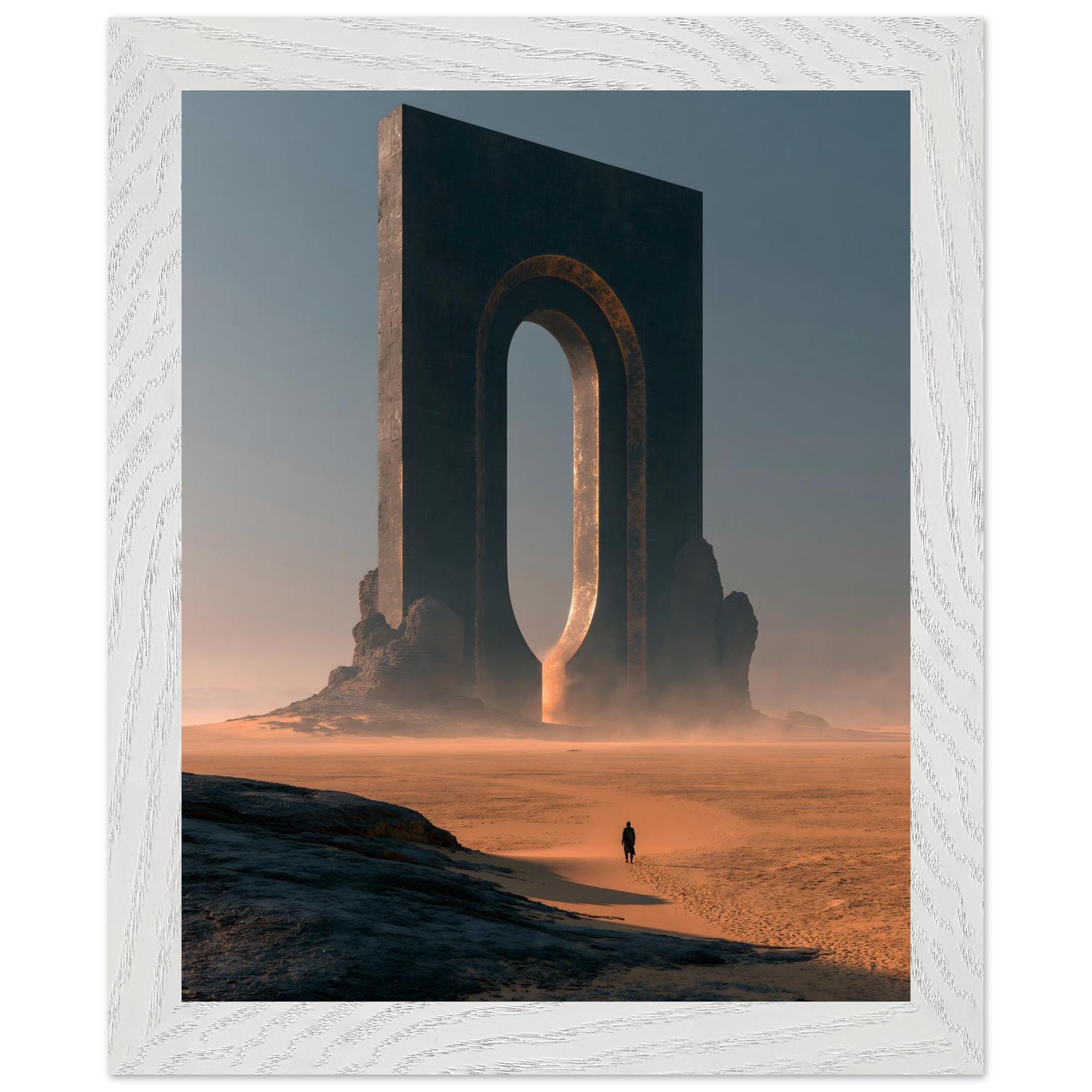 Surreal Portal Wall Art, Sci-Fi Desert Poster, Framed or Unframed Print, Acrylic Art - Image 8