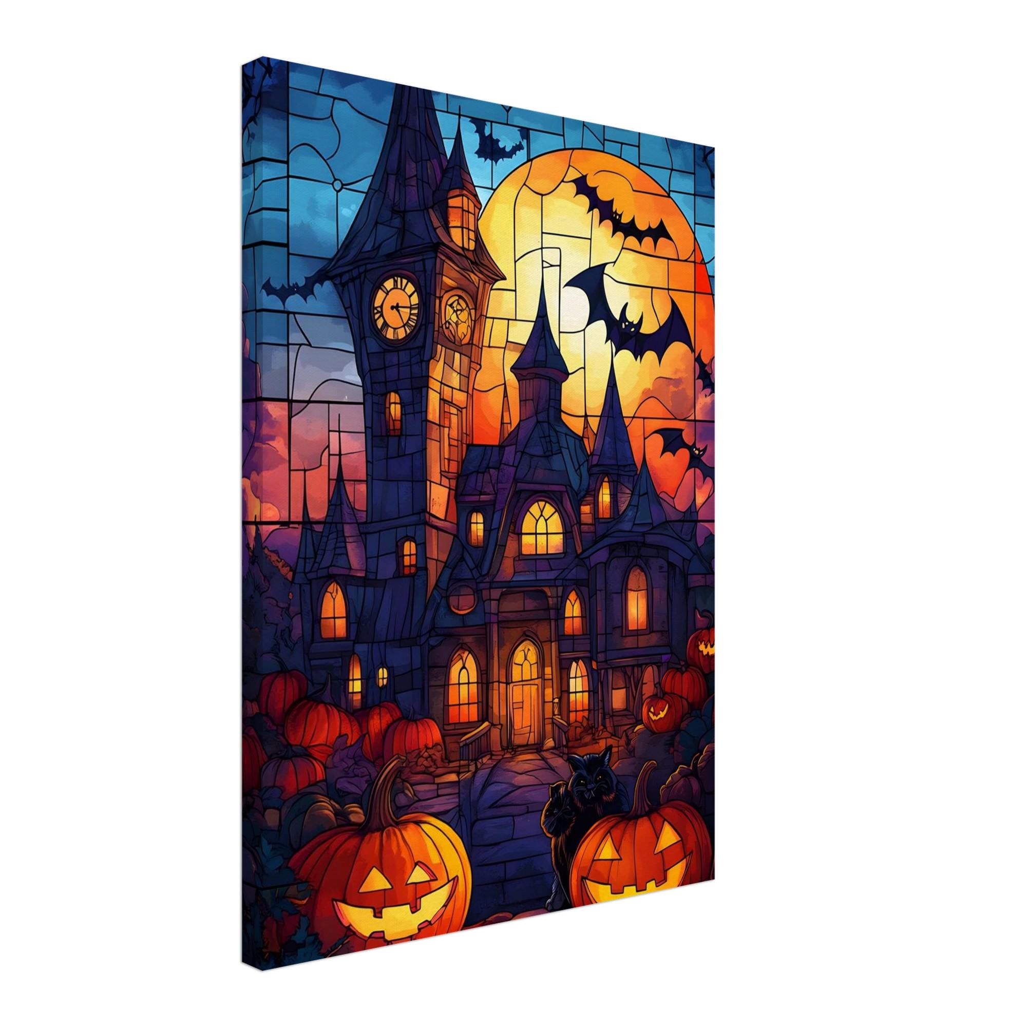 Halloween Conservatory Wall Art, Gothic Pumpkin Print with Full Moon - Image 8