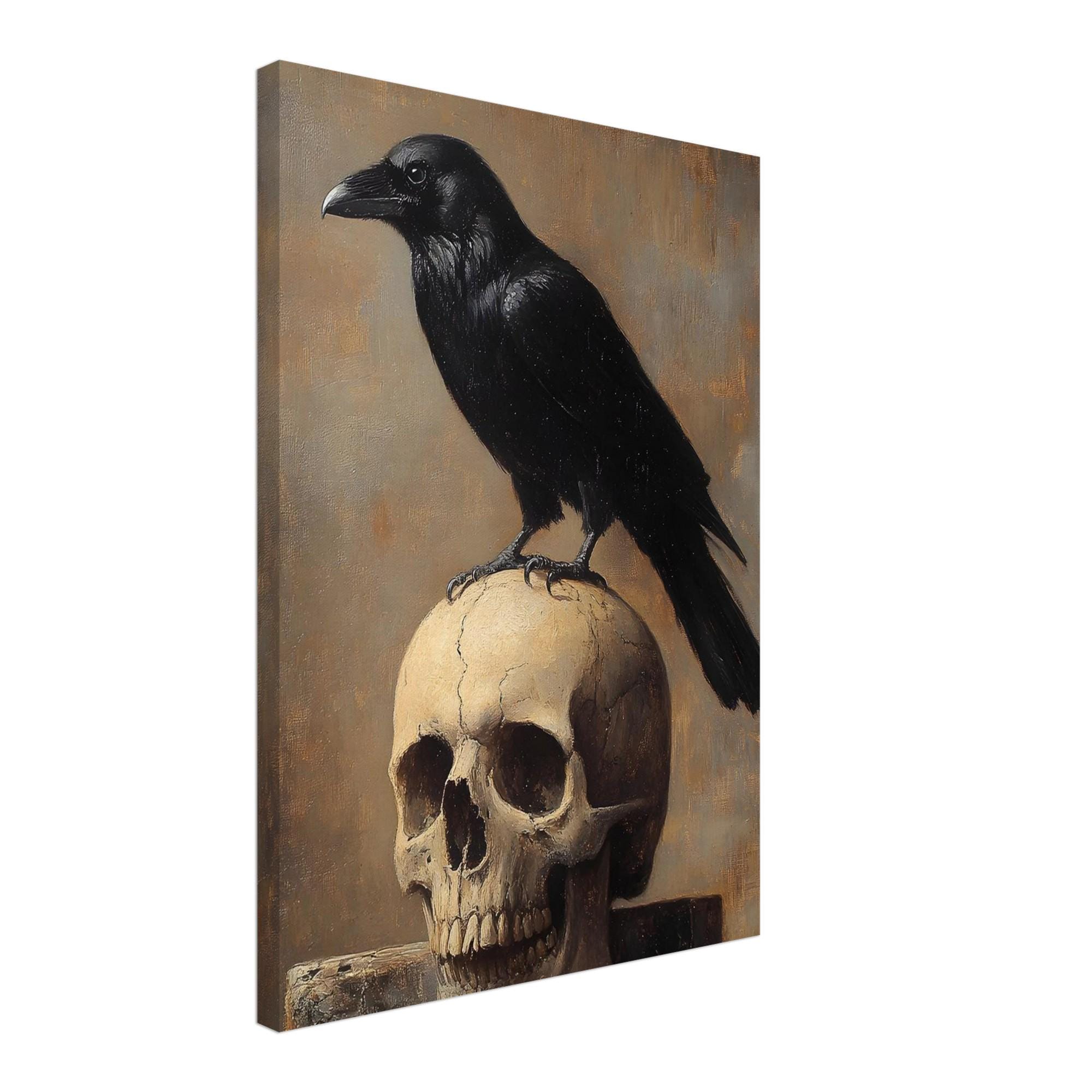 Raven Skull Wall Art, Gothic Bird Print, Dark Academia Decor - Image 8