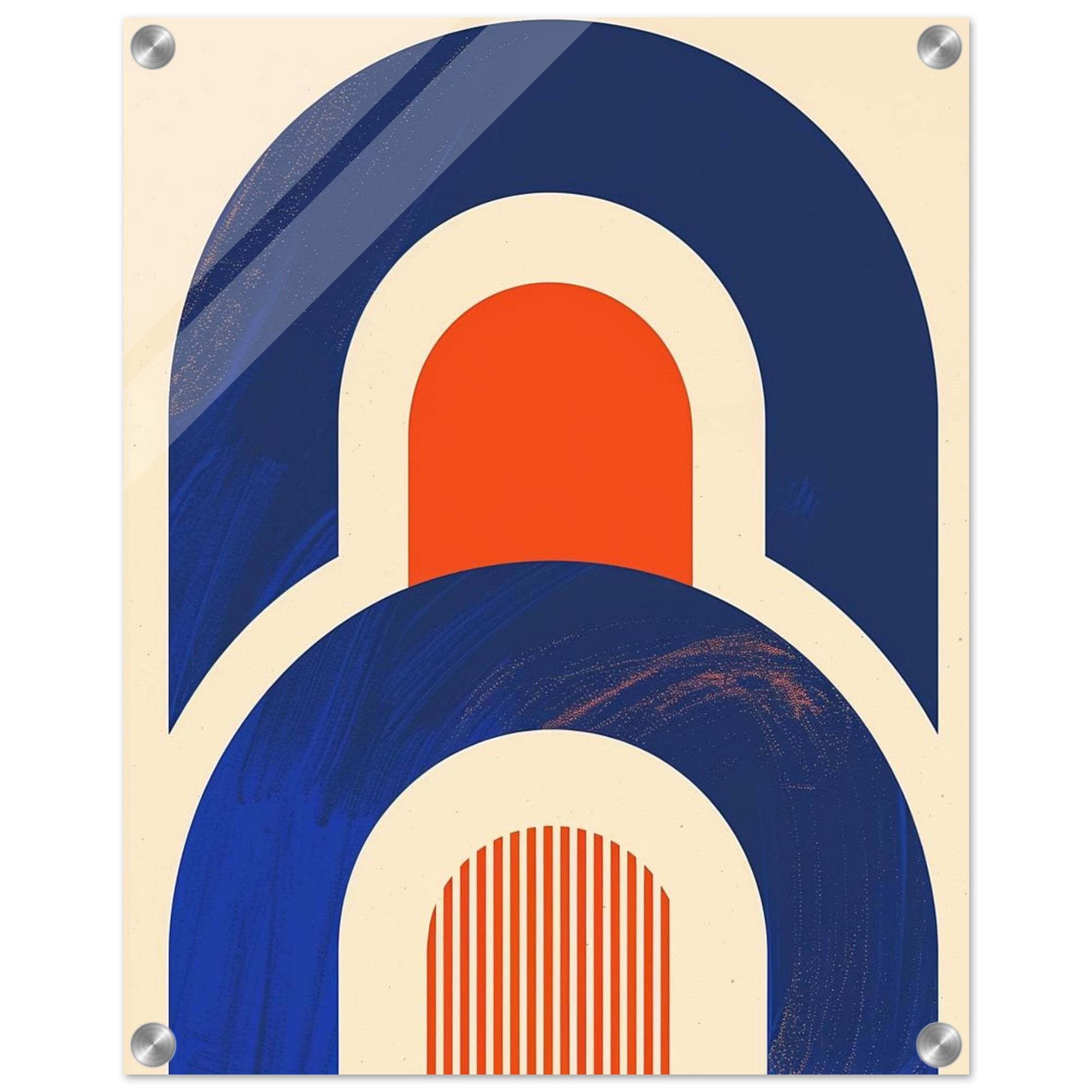 Mid Century Arch Wall Art, Retro Geometric Print for Modern Interiors - Image 3