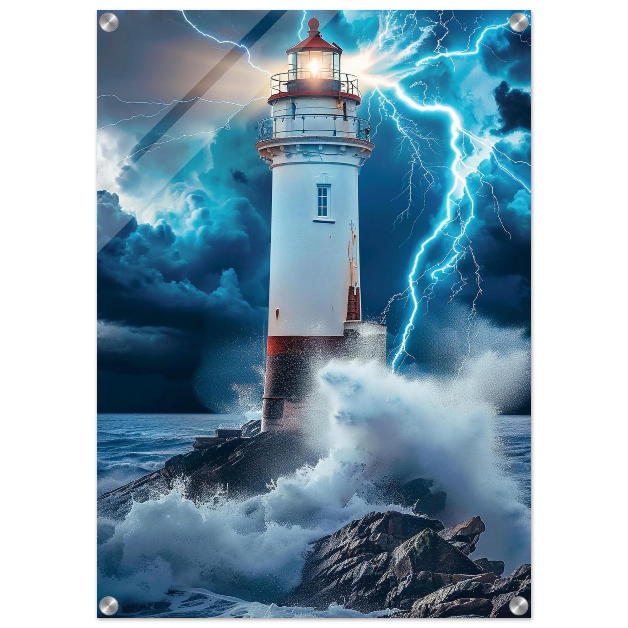 Dramatic Stormy Lighthouse Framed Wall Art – Coastal Power in Your Home - Image 7