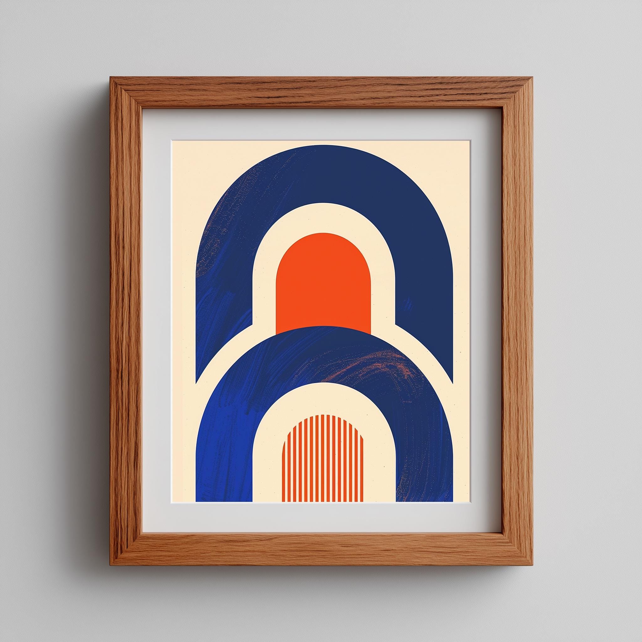 Mid Century Arch Wall Art, Retro Geometric Print for Modern Interiors - Image 5