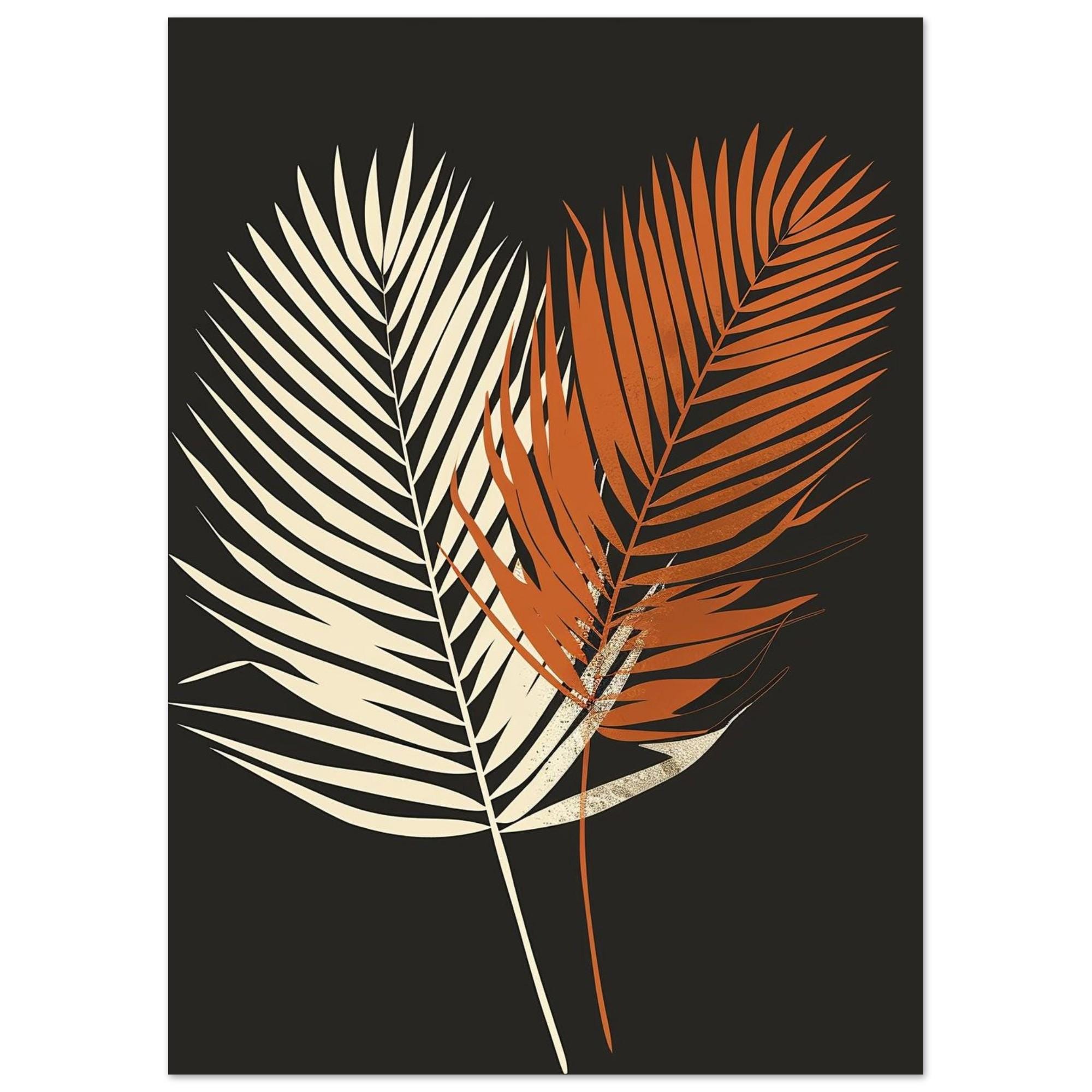 Terracotta Palm Leaf Wall Art, Minimalist Botanical Print, Framed, Acrylic or Aluminium - Image 7