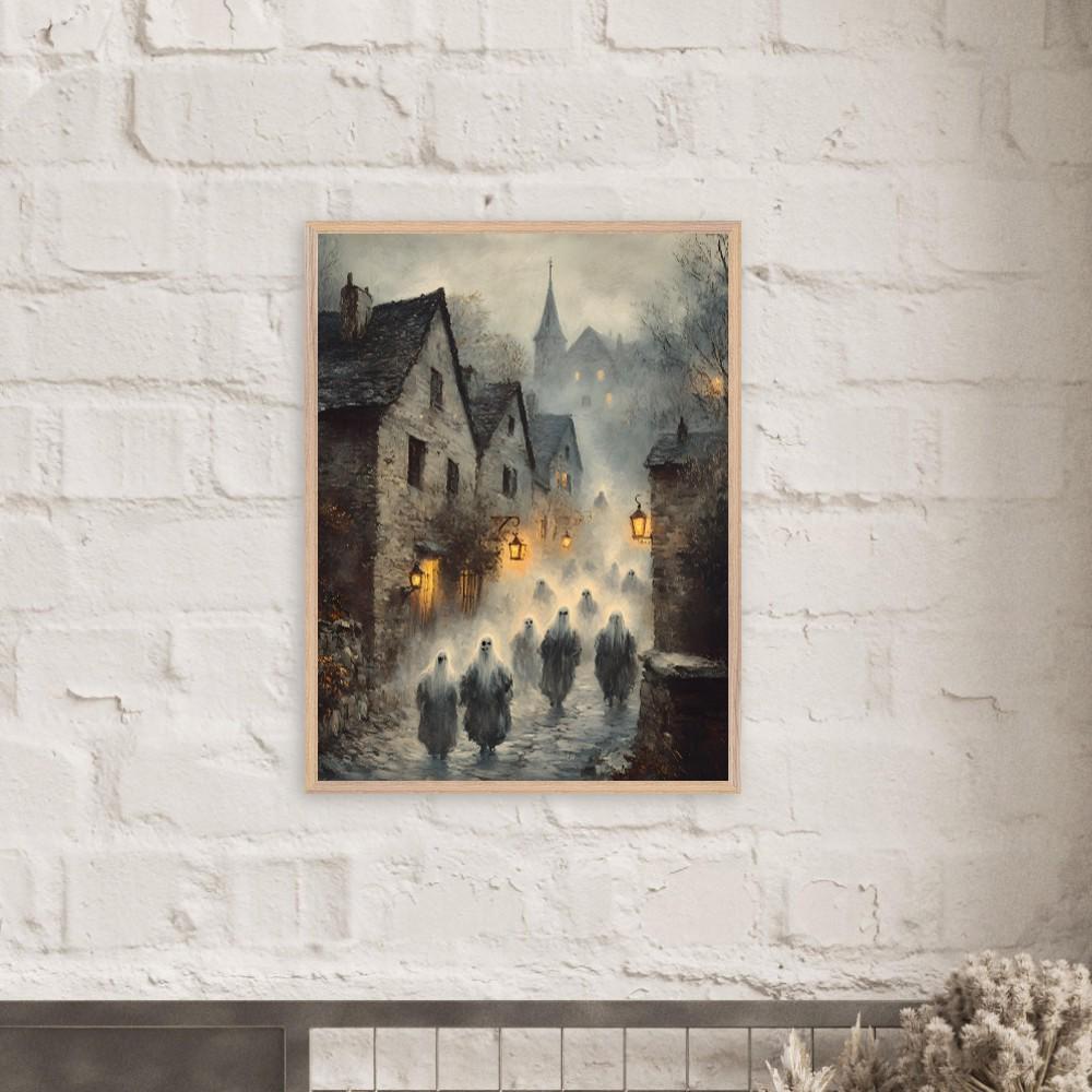 Haunted Village Wall Art, Ghost Procession Gothic Print or Aluminium - Image 7