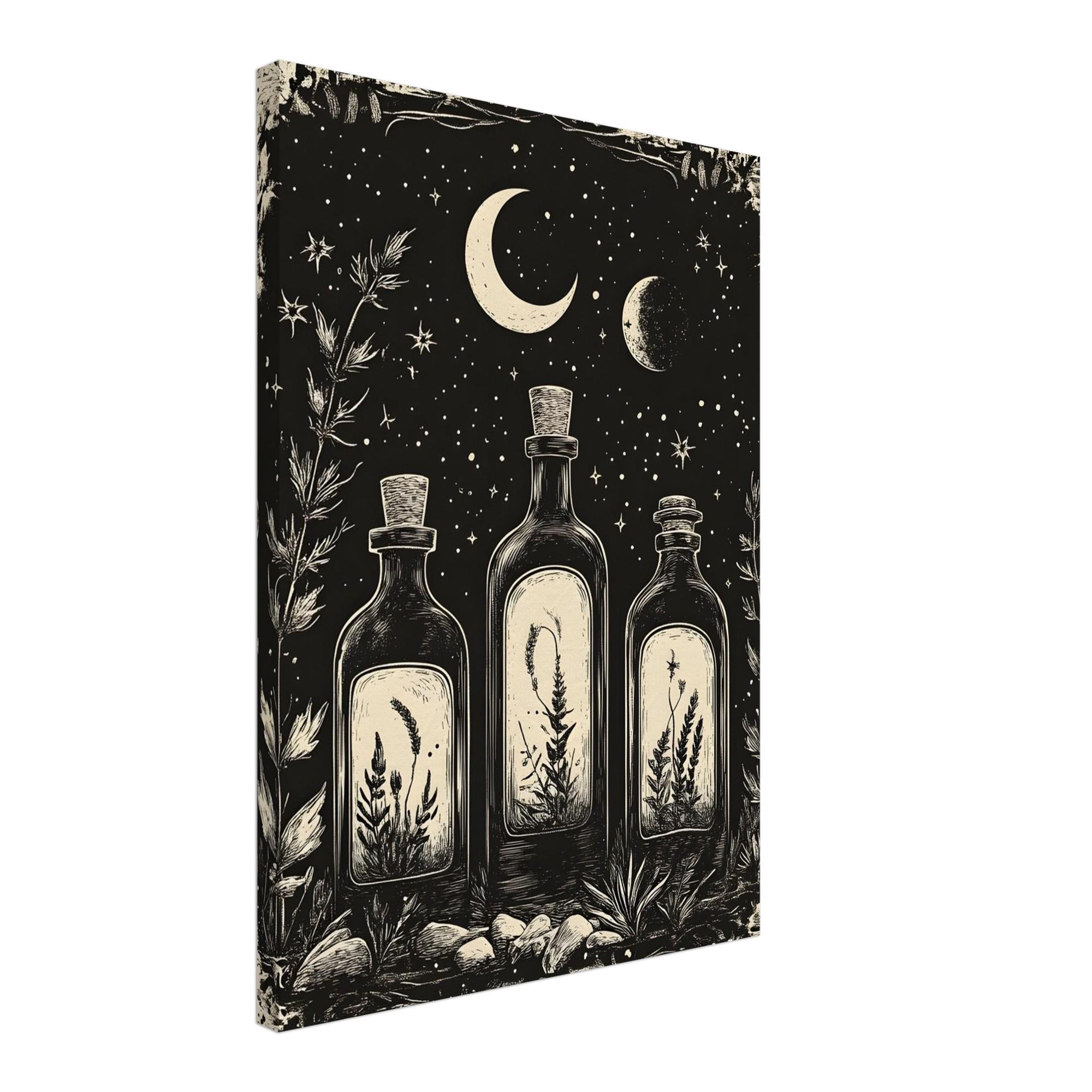 Apothecary Wall Art, Moonlit Botanical Print, Whimsical Witchy Decor - Image 9